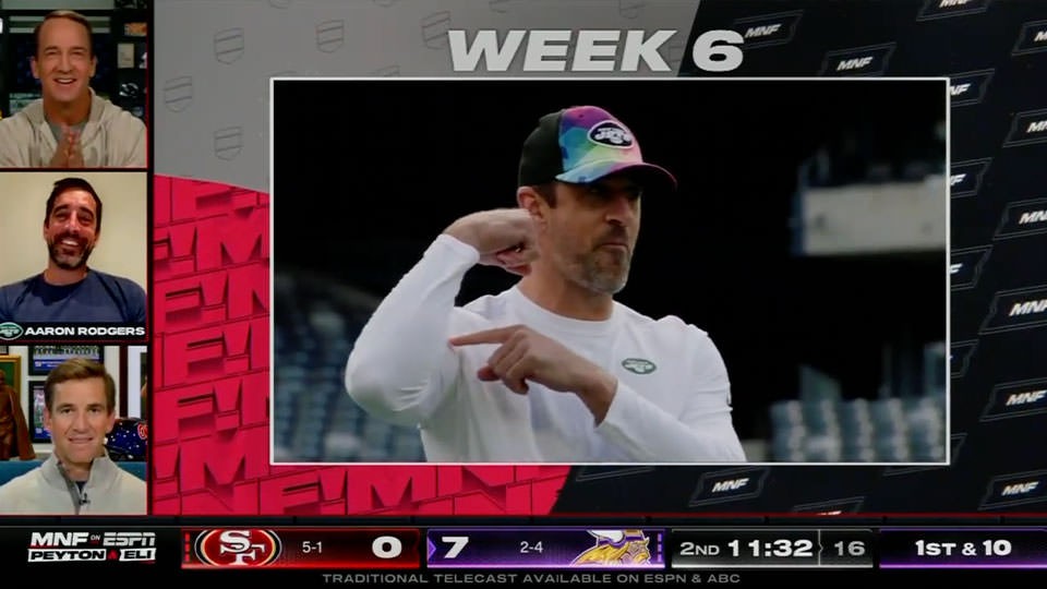 Aaron Rodgers hints at comeback date on ManningCast | Light Wave