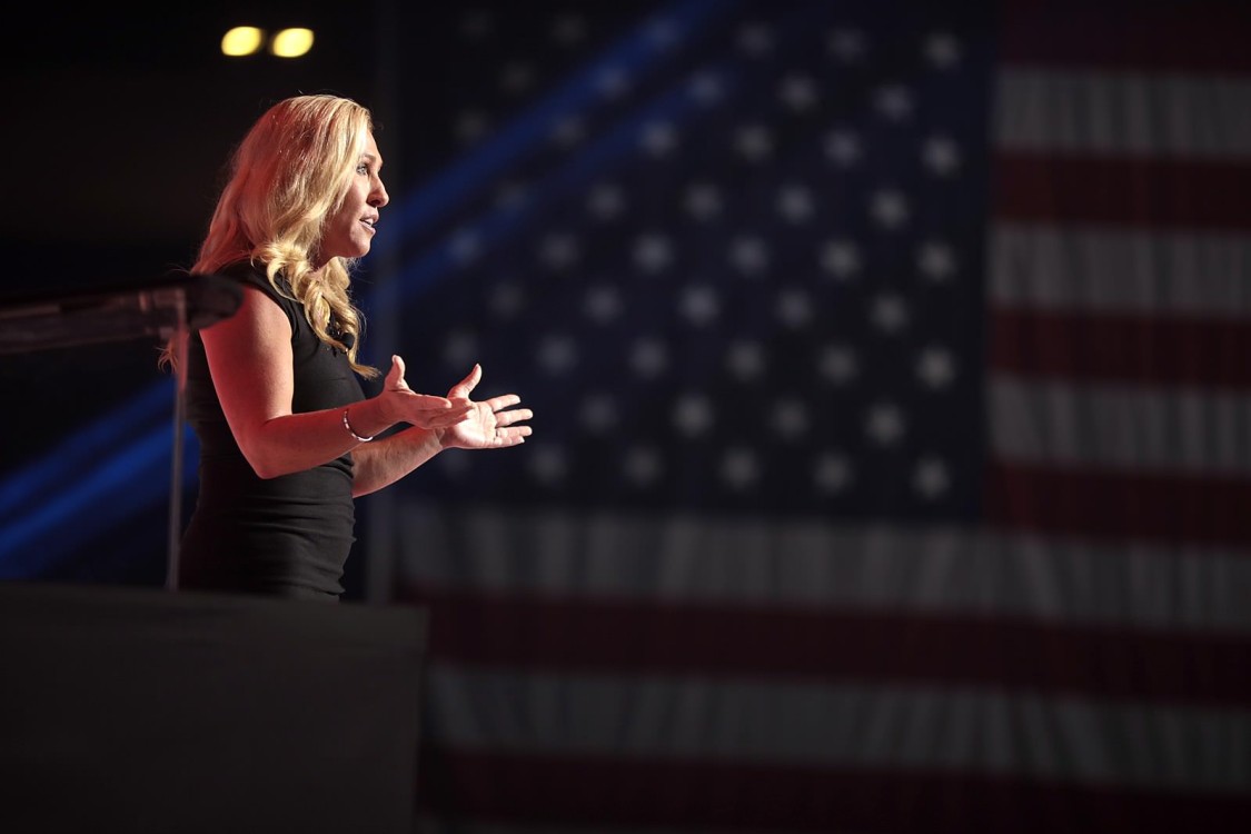 Marjorie Taylor Greene promotes herself as Trump's potential 2024