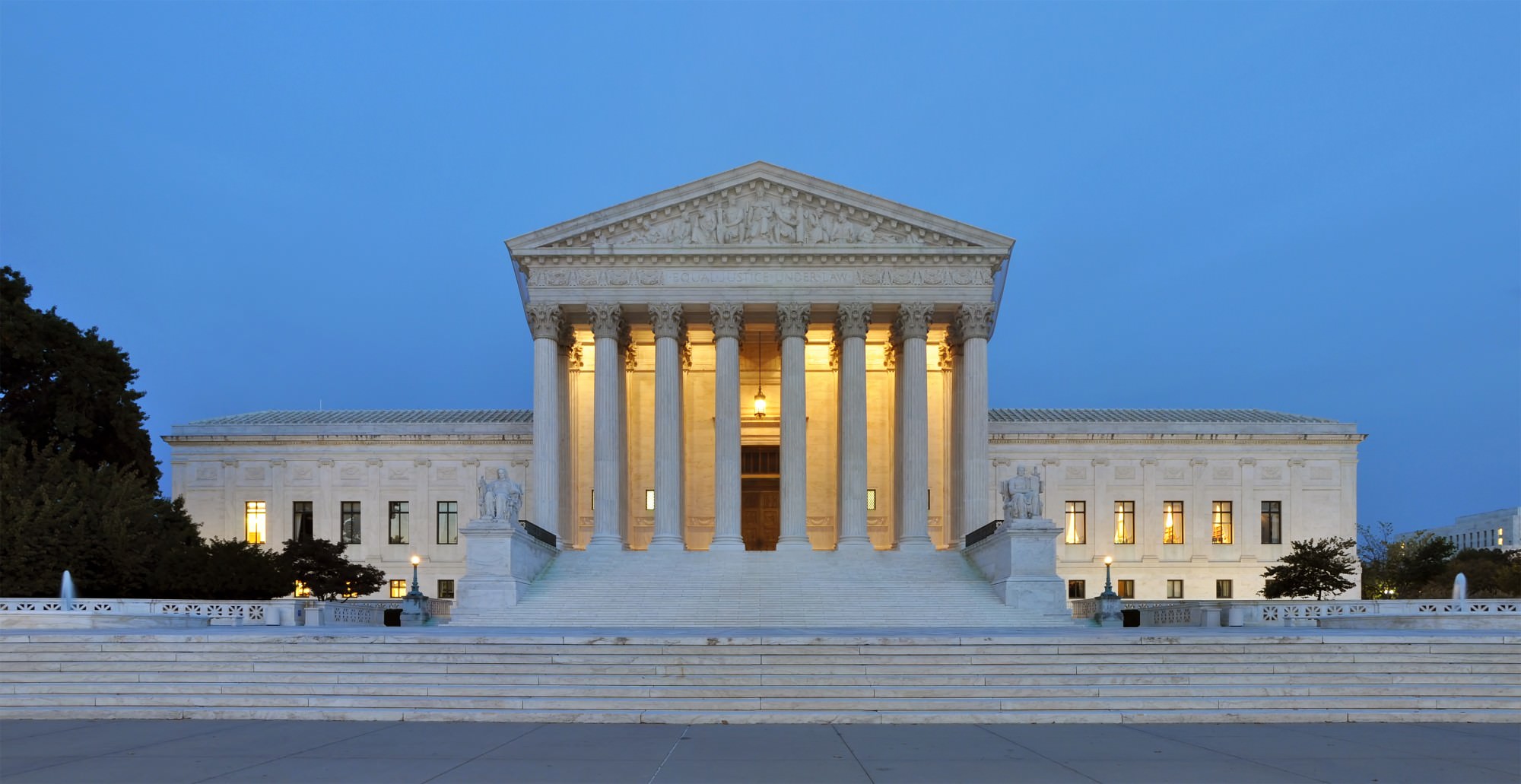 Panorama of United States Supreme Court Building at Dusk.jpg by Joe Ravi